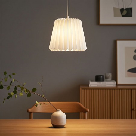 Tubular Slim Snowdrop Pendant Paper Lampshade