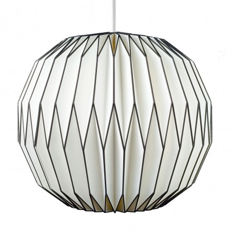 Pinstripe Round Paper Lampshade