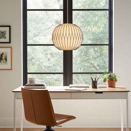 EX-DISPLAY Pinstripe Round Paper Lampshade