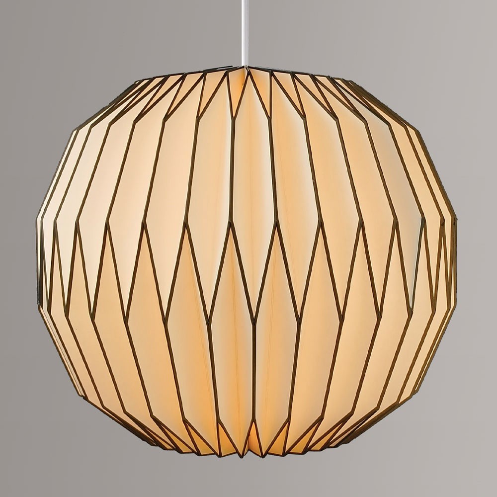Pinstripe Round Paper Lampshade