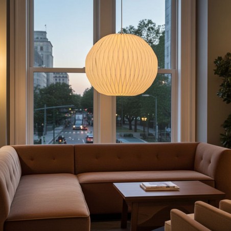 EX-DISPLAY Extra Large 55cm Round Paper Lampshade