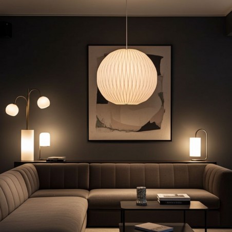 EX-DISPLAY Extra Large 55cm Round Paper Lampshade